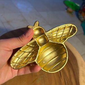 Golden bee trinket tray